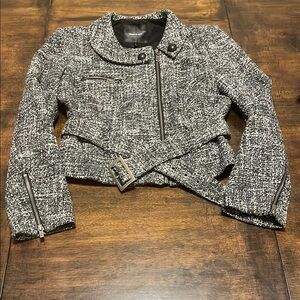 mac & jac Black and White Tweed Blazer